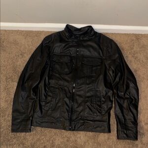 Men's Black Leather Jacket